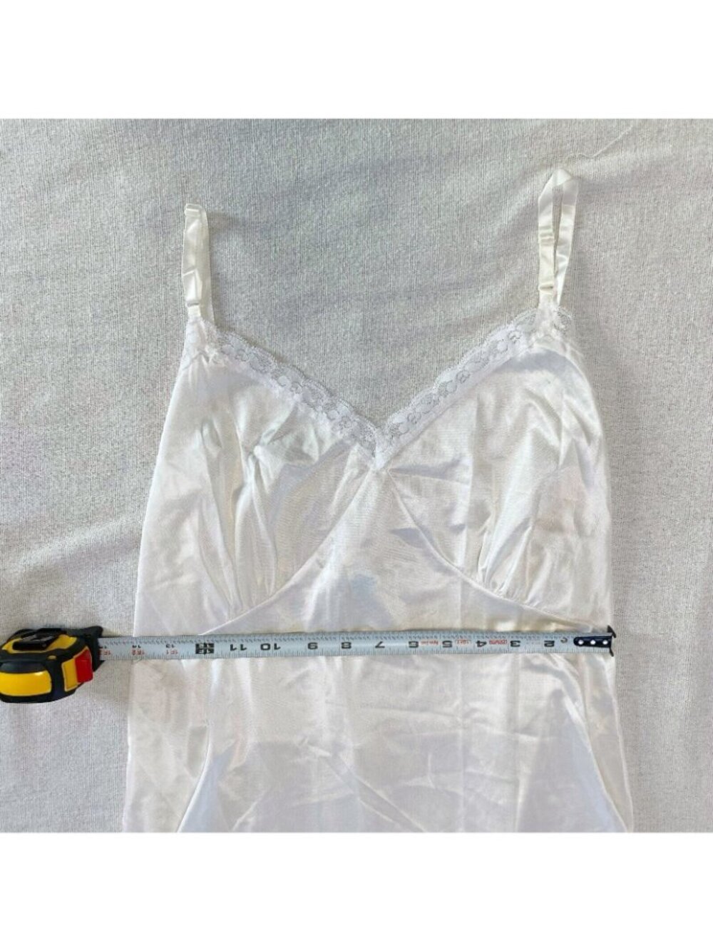 Vintage Dusk to Dawn Slip Coquette Twee Goth Cream Lace Trim 42C Lingerie - Picture 11 of 11